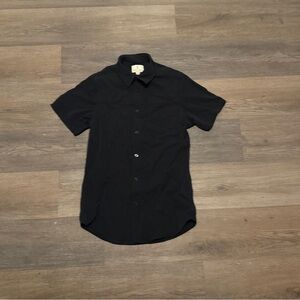 Scott James Black Short Sleeve Button-Up Shirt
